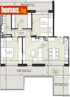 Тристаен, 107m² - Апартамент за продажба - 117170334