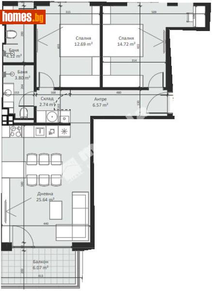 Тристаен, 109m² - Кв. Малинова Долина, София - Апартамент за продажба - МИРЕЛА - 117170463