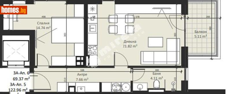Двустаен, 83m² - Кв. Малинова Долина, София - Апартамент за продажба - МИРЕЛА - 117170490