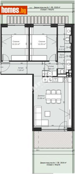 Тристаен, 93m² - Кв. Малинова Долина, София - Апартамент за продажба - МИРЕЛА - 117170521