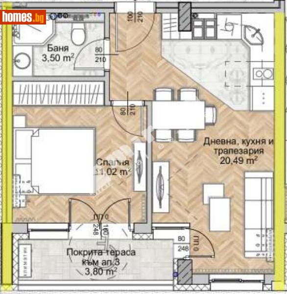 Двустаен, 55m² - София, София - град - Апартамент за продажба - МИРЕЛА - 117170599