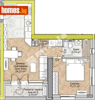 Двустаен, 63m² - Апартамент за продажба - 117170621