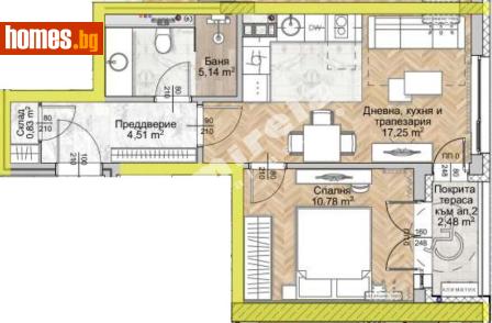 Двустаен, 59m² - Апартамент за продажба - 117170623