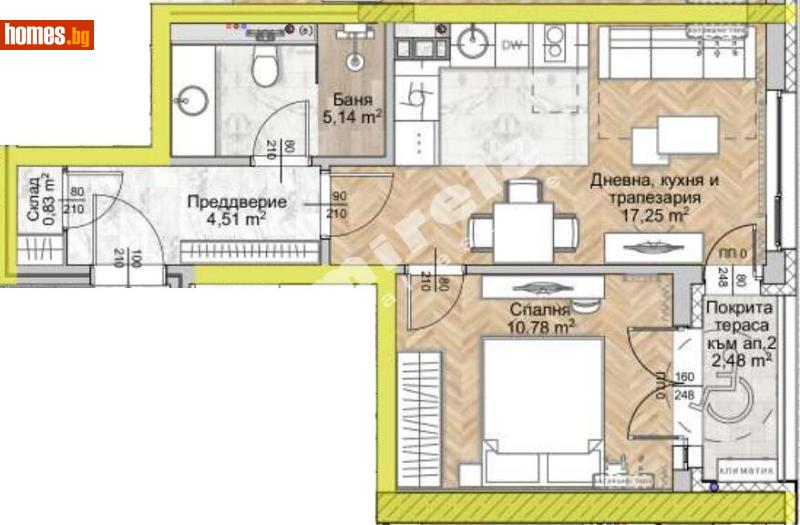 Двустаен, 59m² - София, София - град - Апартамент за продажба - МИРЕЛА - 117170623