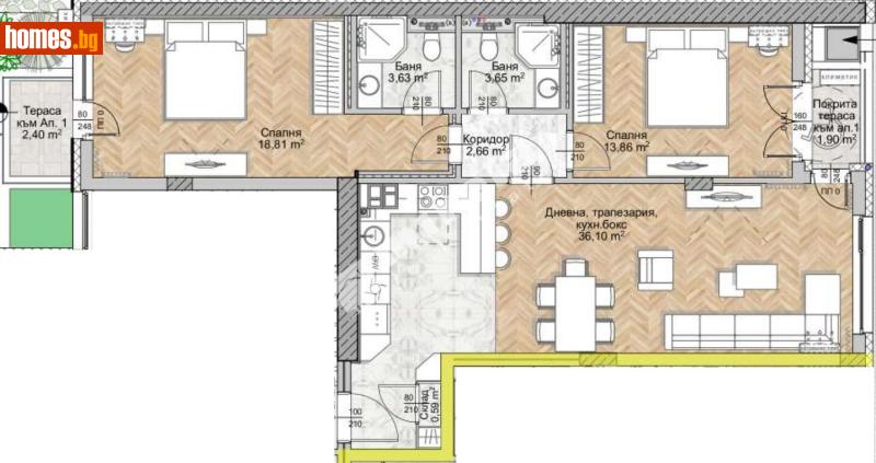 Тристаен, 112m² - София, София - град - Апартамент за продажба - МИРЕЛА - 117170625