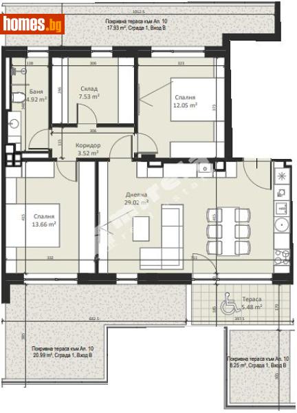 Тристаен, 107m² - Кв. Малинова Долина, София - Апартамент за продажба - МИРЕЛА - 117170874
