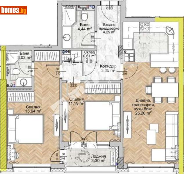 Тристаен, 110m² - София, София - град - Апартамент за продажба - МИРЕЛА - 117170894