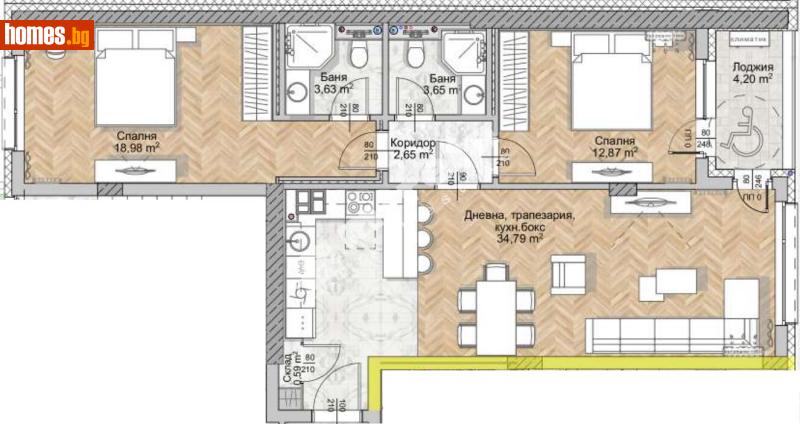 Тристаен, 110m² - София, София - град - Апартамент за продажба - МИРЕЛА - 117170929