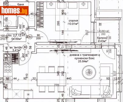 Двустаен, 63m² - Апартамент за продажба - 117170968