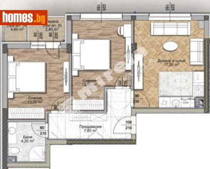 Тристаен, 88m² - Апартамент за продажба - 117171092