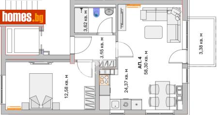 Двустаен, 76m² - Апартамент за продажба - 117171389