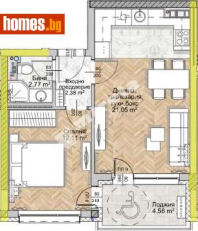 Двустаен, 59m² - Апартамент за продажба - 117171393