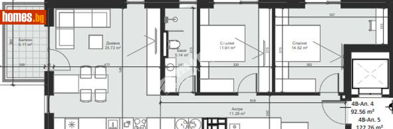 Тристаен, 108m² - Кв. Малинова Долина, София - Апартамент за продажба - МИРЕЛА - 117171420