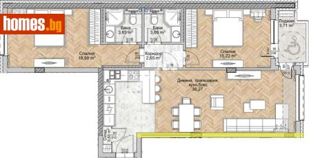Тристаен, 114m² - Апартамент за продажба - 117171457