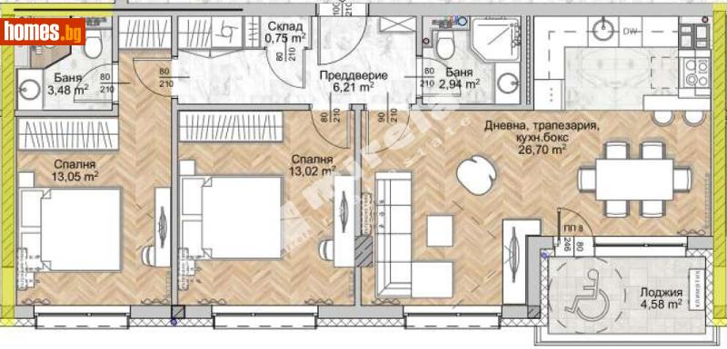 Тристаен, 100m² - София, София - град - Апартамент за продажба - МИРЕЛА - 117171520