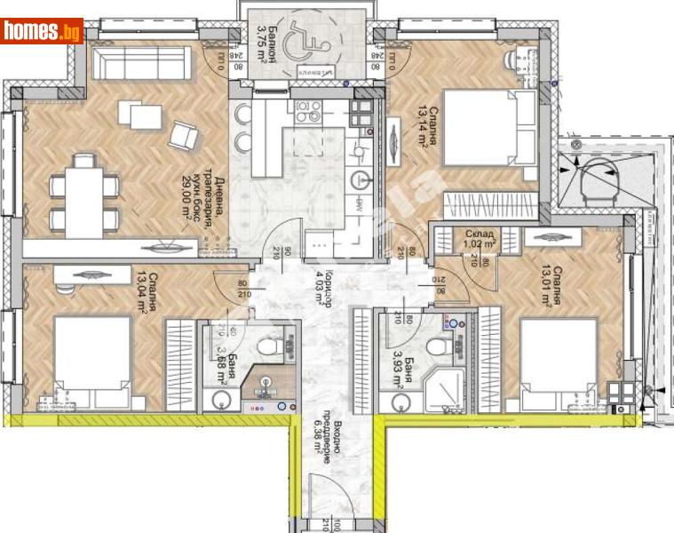 Четиристаен, 128m² - София, София - град - Апартамент за продажба - МИРЕЛА - 117171546