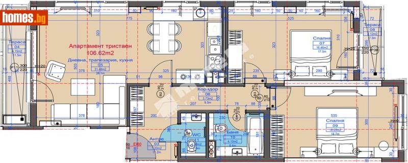 Тристаен, 123m² - Кв. Бояна, София - Апартамент за продажба - МИРЕЛА - 117172206