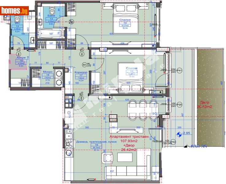 Тристаен, 124m² - Кв. Бояна, София - Апартамент за продажба - МИРЕЛА - 117172218