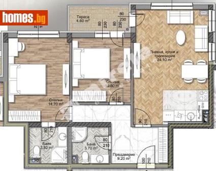 Тристаен, 84m² - Апартамент за продажба - 117172271