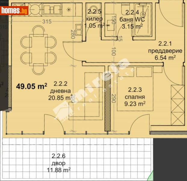 Двустаен, 59m² - Жк. Младост, Варна - Апартамент за продажба - МИРЕЛА - 117172308