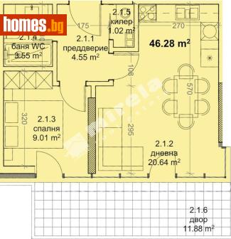 Двустаен, 56m² - Апартамент за продажба - 117172310
