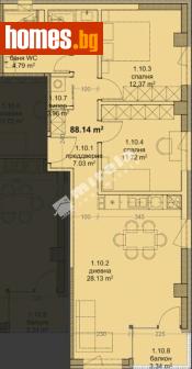 Тристаен, 106m² - Апартамент за продажба - 117172374