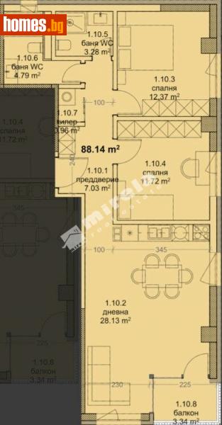 Тристаен, 106m² - Жк. Младост, Варна - Апартамент за продажба - МИРЕЛА - 117172374