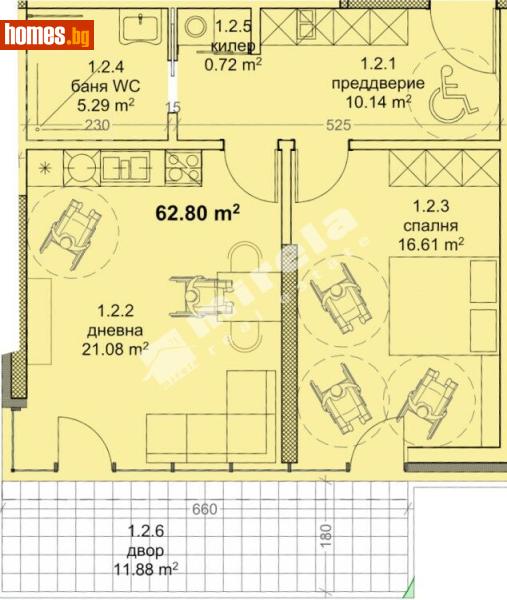 Двустаен, 76m² - Жк. Младост, Варна - Апартамент за продажба - МИРЕЛА - 117172375