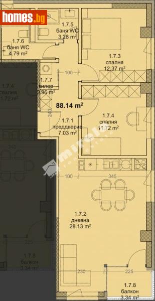 Тристаен, 106m² - Жк. Младост, Варна - Апартамент за продажба - МИРЕЛА - 117172379