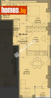 Тристаен, 106m² - Апартамент за продажба - 117172386