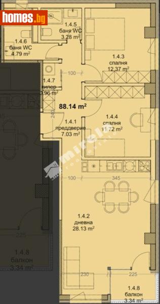 Тристаен, 106m² - Жк. Младост, Варна - Апартамент за продажба - МИРЕЛА - 117172386