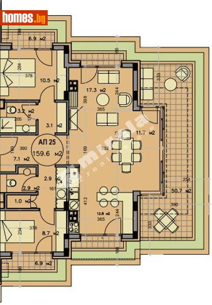 Тристаен, 179m² - Кв. Горна Баня, София - Апартамент за продажба - МИРЕЛА - 117172739