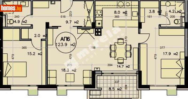 Тристаен, 138m² - Кв. Горна Баня, София - Апартамент за продажба - МИРЕЛА - 117172747