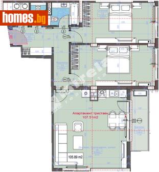 Тристаен, 121m² - Апартамент за продажба - 117172970