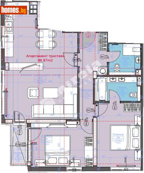 Тристаен, 109m² - Кв. Бояна, София - Апартамент за продажба - МИРЕЛА - 117172972