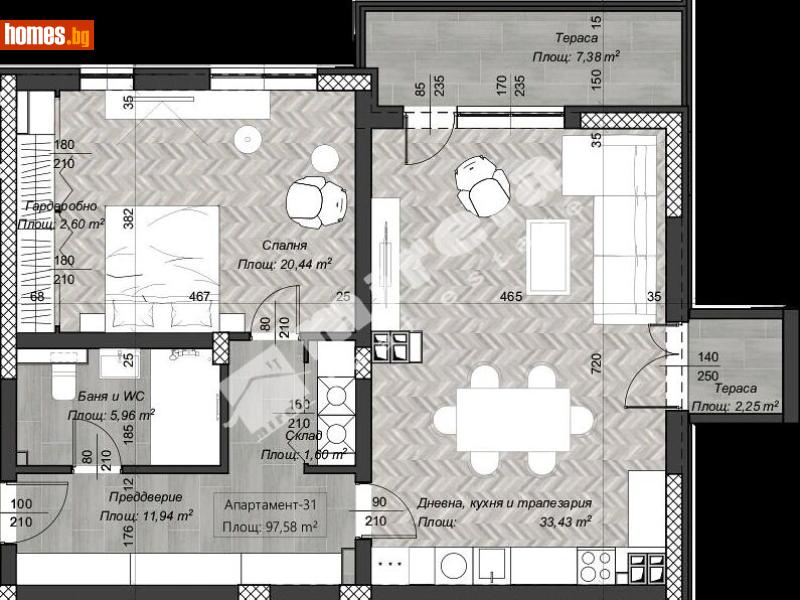 Двустаен, 115m² - София, София - град - Апартамент за продажба - МИРЕЛА - 117173144