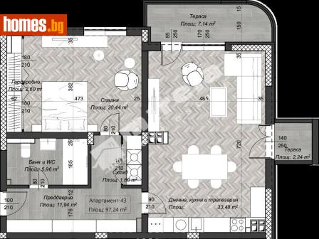 Двустаен, 115m² - Апартамент за продажба - 117173176