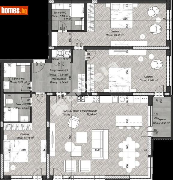 Четиристаен, 207m² - София, София - град - Апартамент за продажба - МИРЕЛА - 117173186