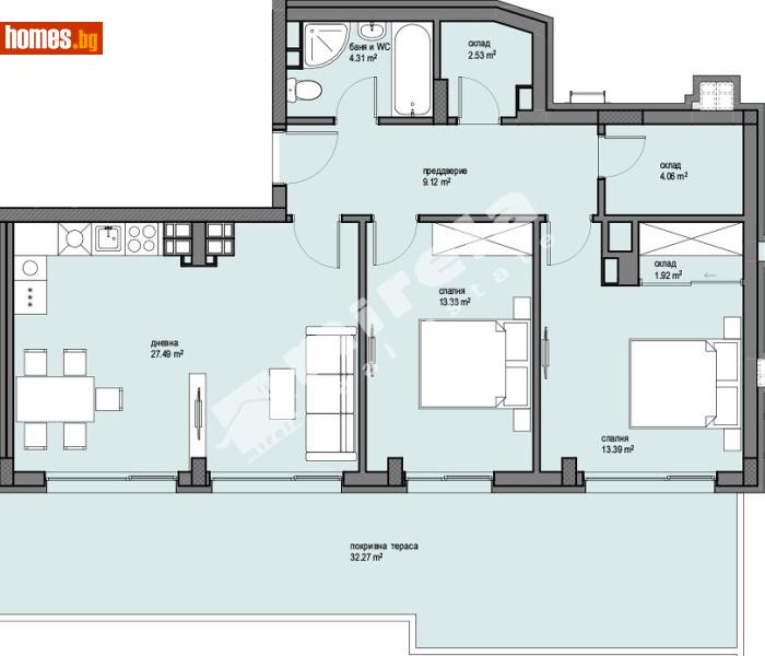 Тристаен, 109m² - София, София - град - Апартамент за продажба - МИРЕЛА - 117173396