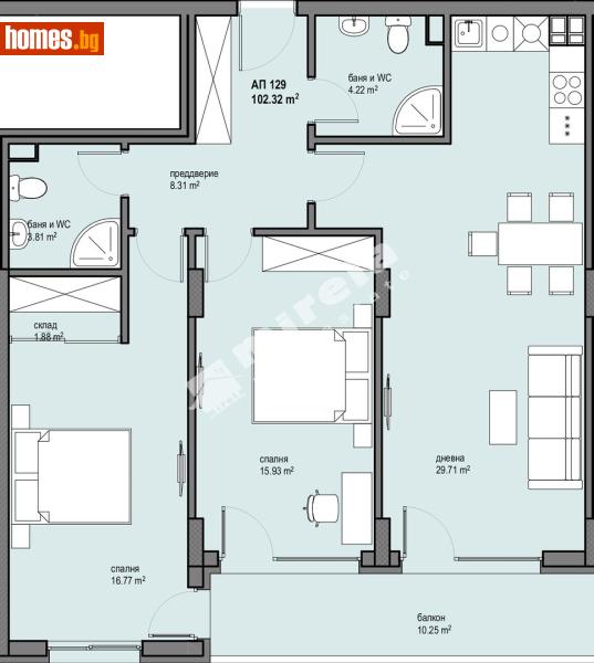 Тристаен, 120m² - София, София - град - Апартамент за продажба - МИРЕЛА - 117173780