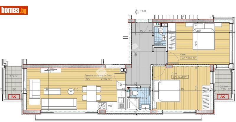 Тристаен, 96m² - София, София - град - Апартамент за продажба - МИРЕЛА - 117174037