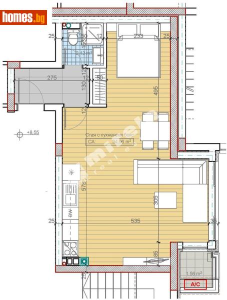 Едностаен, 58m² - София, София - град - Апартамент за продажба - МИРЕЛА - 117174053