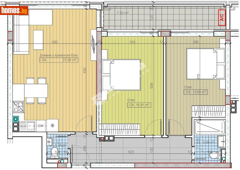 Тристаен, 106m² - София, София - град - Апартамент за продажба - МИРЕЛА - 117174057
