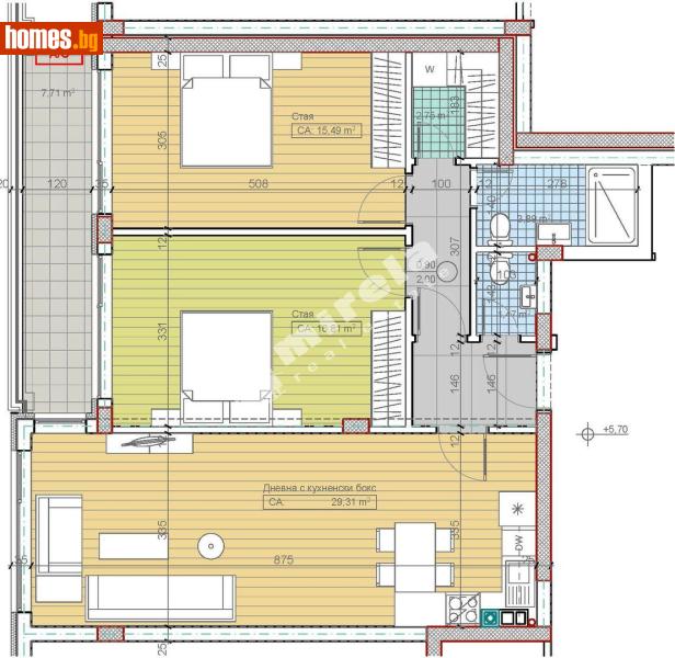 Тристаен, 113m² - София, София - град - Апартамент за продажба - МИРЕЛА - 117174080