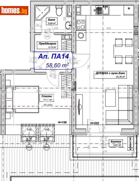 Двустаен, 68m² - София, София - град - Апартамент за продажба - МИРЕЛА - 117174547