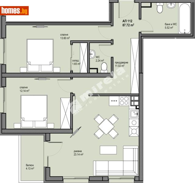 Тристаен, 102m² - София, София - град - Апартамент за продажба - МИРЕЛА - 117174866