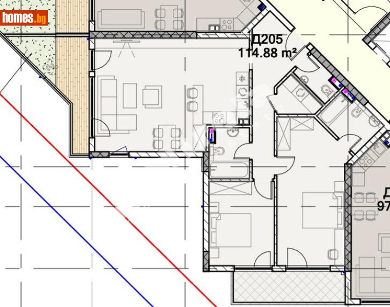 Тристаен, 136m² - Жк. Полигона, София - Апартамент за продажба - МИРЕЛА - 117175186