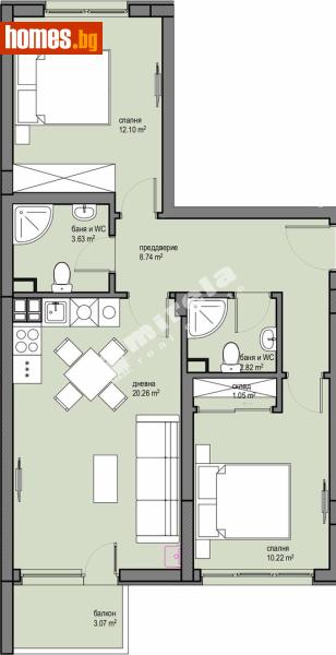 Тристаен, 85m² - София, София - град - Апартамент за продажба - МИРЕЛА - 117175199