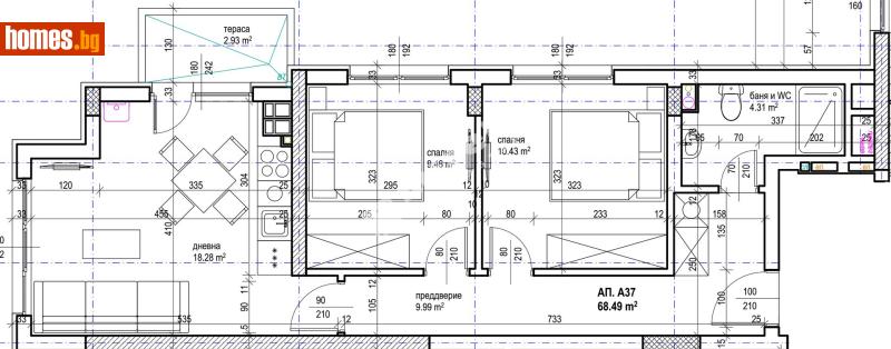 Тристаен, 77m² - София, София - град - Апартамент за продажба - МИРЕЛА - 117175203