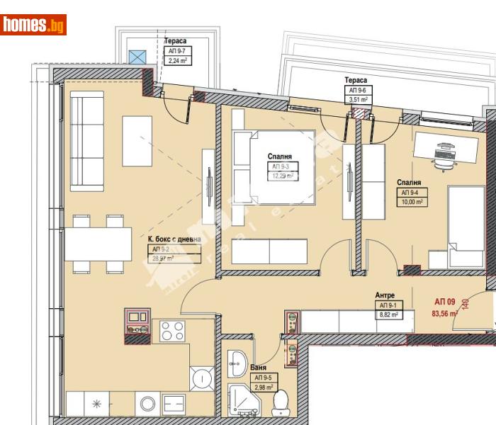Тристаен, 110m² - Жк. Овча Купел, София - Апартамент за продажба - МИРЕЛА - 117175604